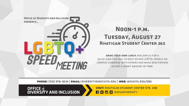 LGBTQ speed meeting Aug. 27, 2019