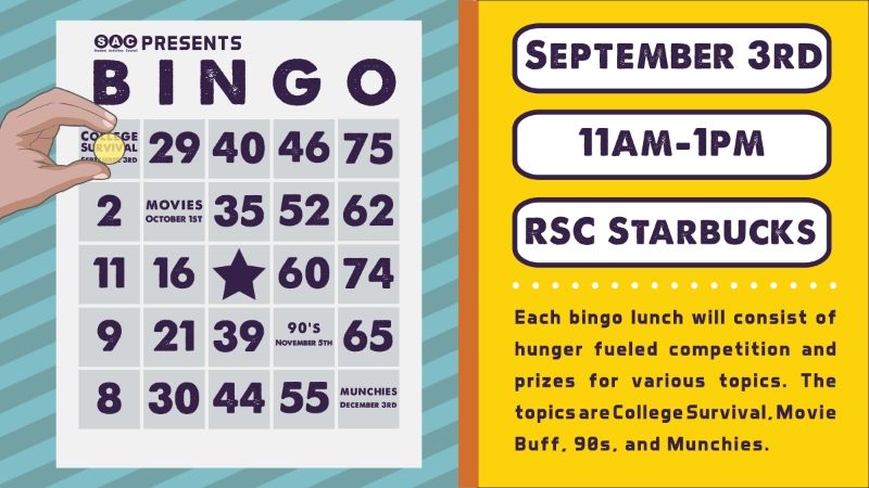 Lunchtime bingo Sept. 3, 2019