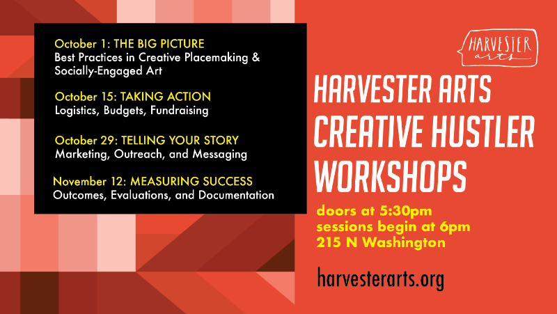 Harvester Arts workshops fall 2019