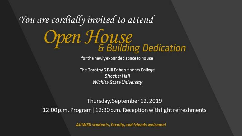 Honors College open house Sept. 12, 2019