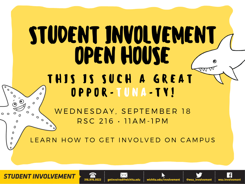 Student Involvement Open House Sept. 18, 2019