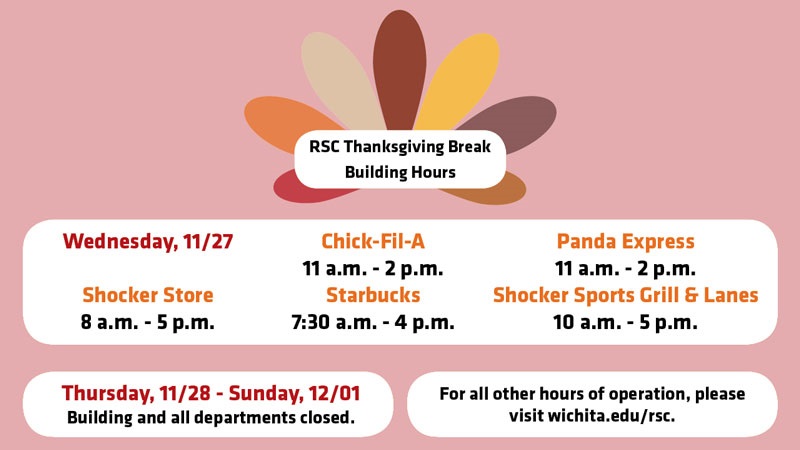RSC Thanksgiving Break hours 2019