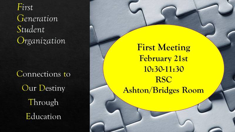 First-Gen meeting Feb. 21, 2020