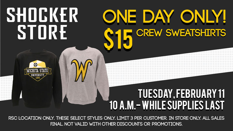 Sweatshirt sale in RSC Feb. 11, 2020