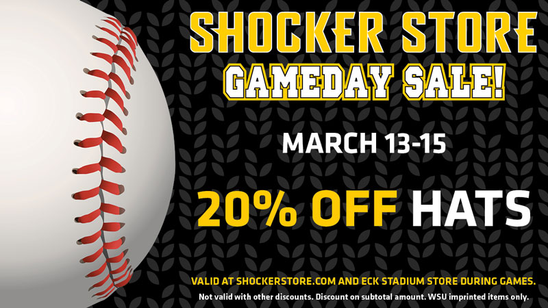 Gameday sale on baseball hats March 13-15
