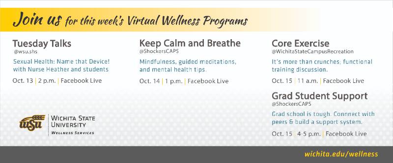 Virtual Wellness Programs Oct. 13