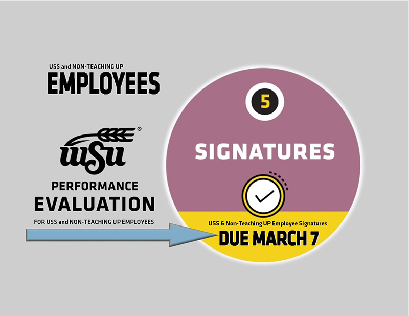 USS and Non-Teaching UP Employees WSU Performance Evaluations: Signatures Due March 7