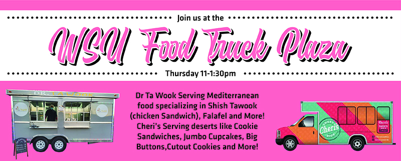 Stop by the plaza for lunch and dessert with Dr. Tawook Mediterranean Kitchen and Cheri’s Sweet Ride food trucks! Dr. Tawook specializes in Shish Tawook (Chicken Sandwich) and Falafel. Cheri’s Sweet Ride serves cookie sandwiches, jumbo cupcakes, cookie cutouts and more! Get your meal to go, or spread out on our socially distanced picnic tables or beautiful green space. The trucks will be on site from 11 a.m. to 1:30 p.m. on Thursday, April 29th.