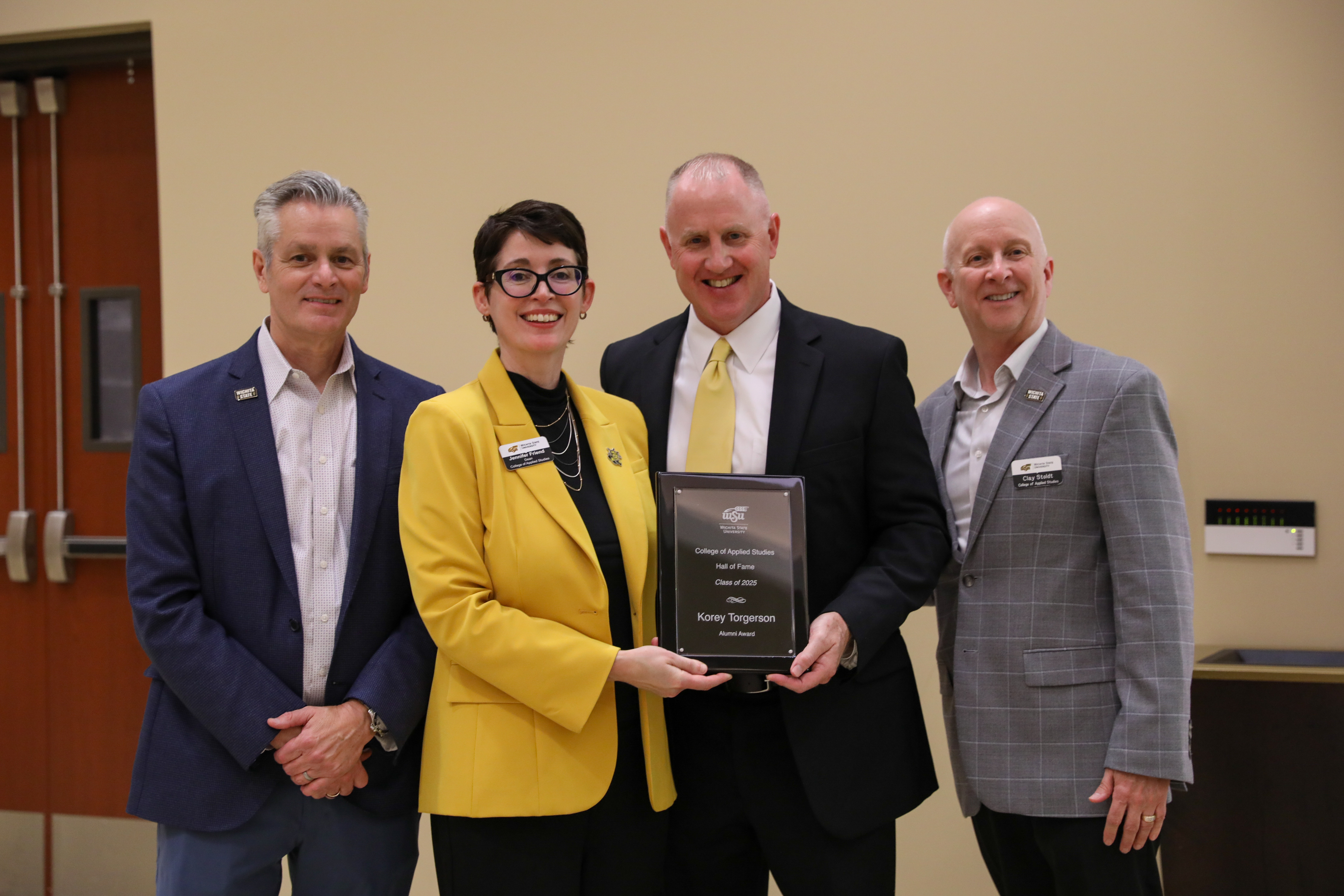 Korey Torgerson with Award