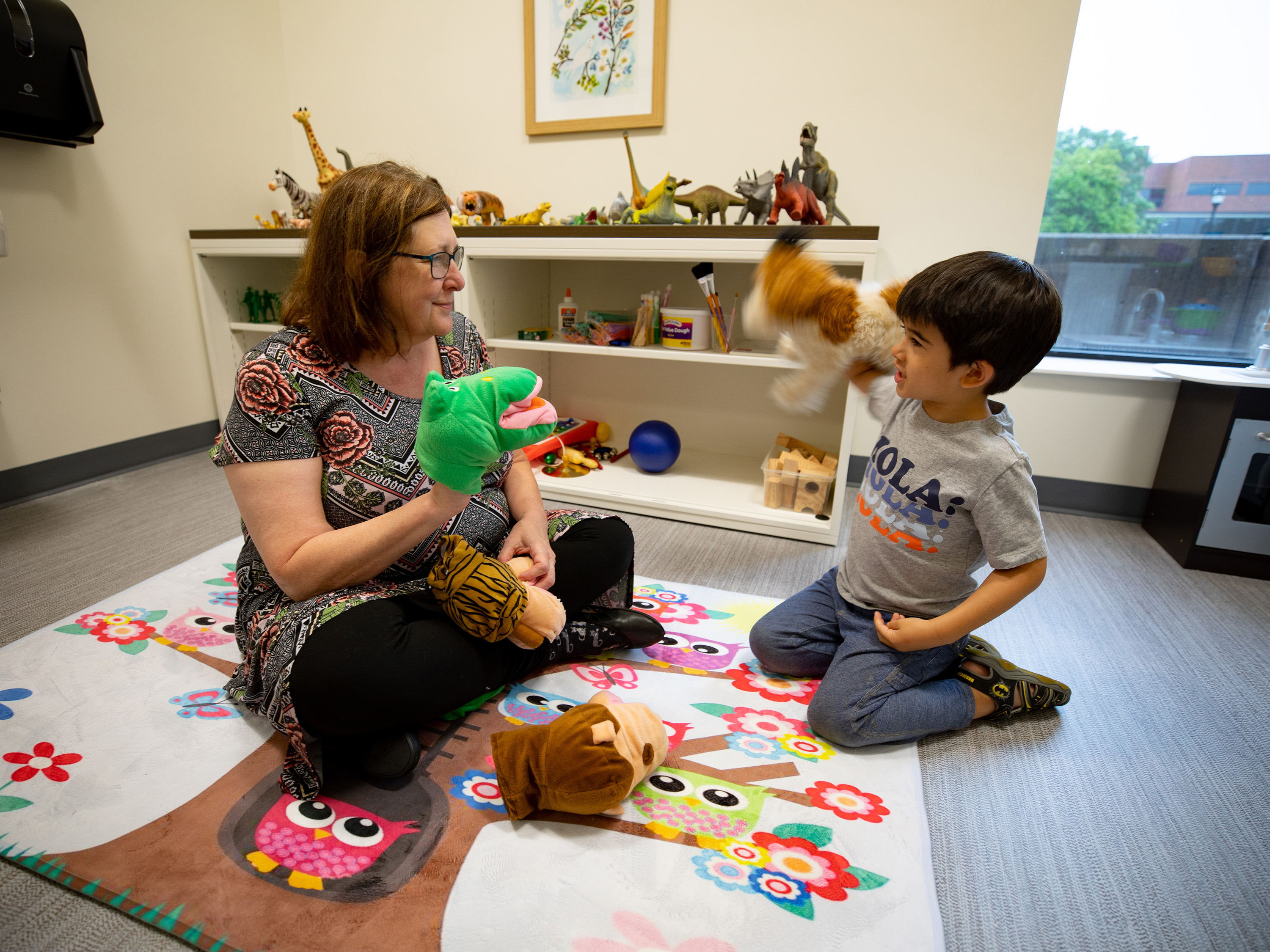 Child in a clinical play therapy setting