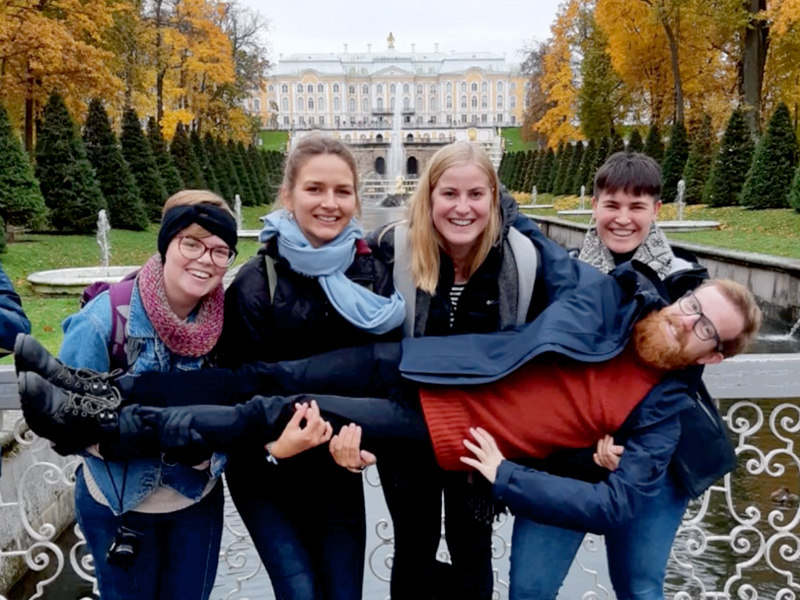 WSU Study Abroad group in Russia