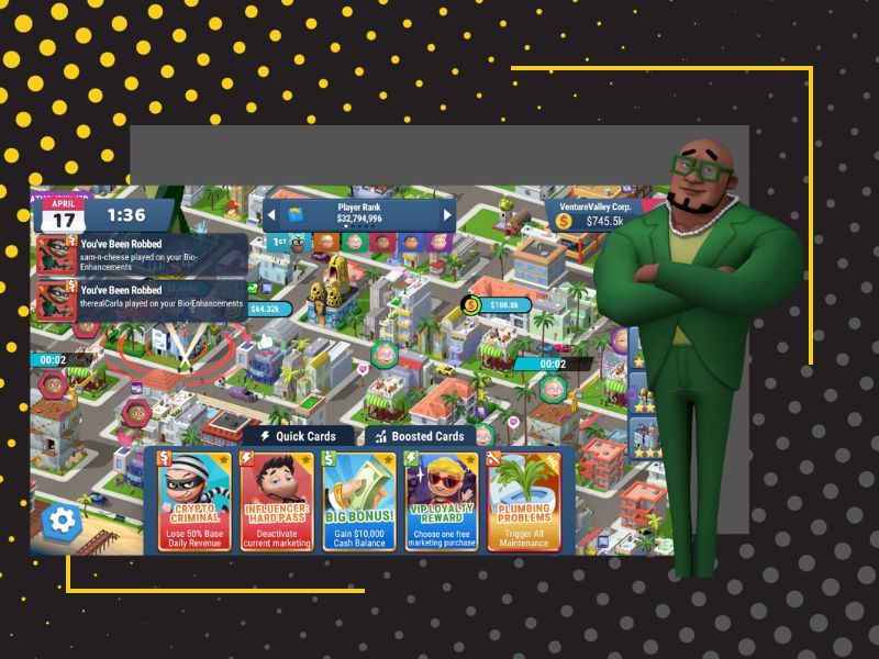 Venture Valley screen shot with a mentor overlaying it.