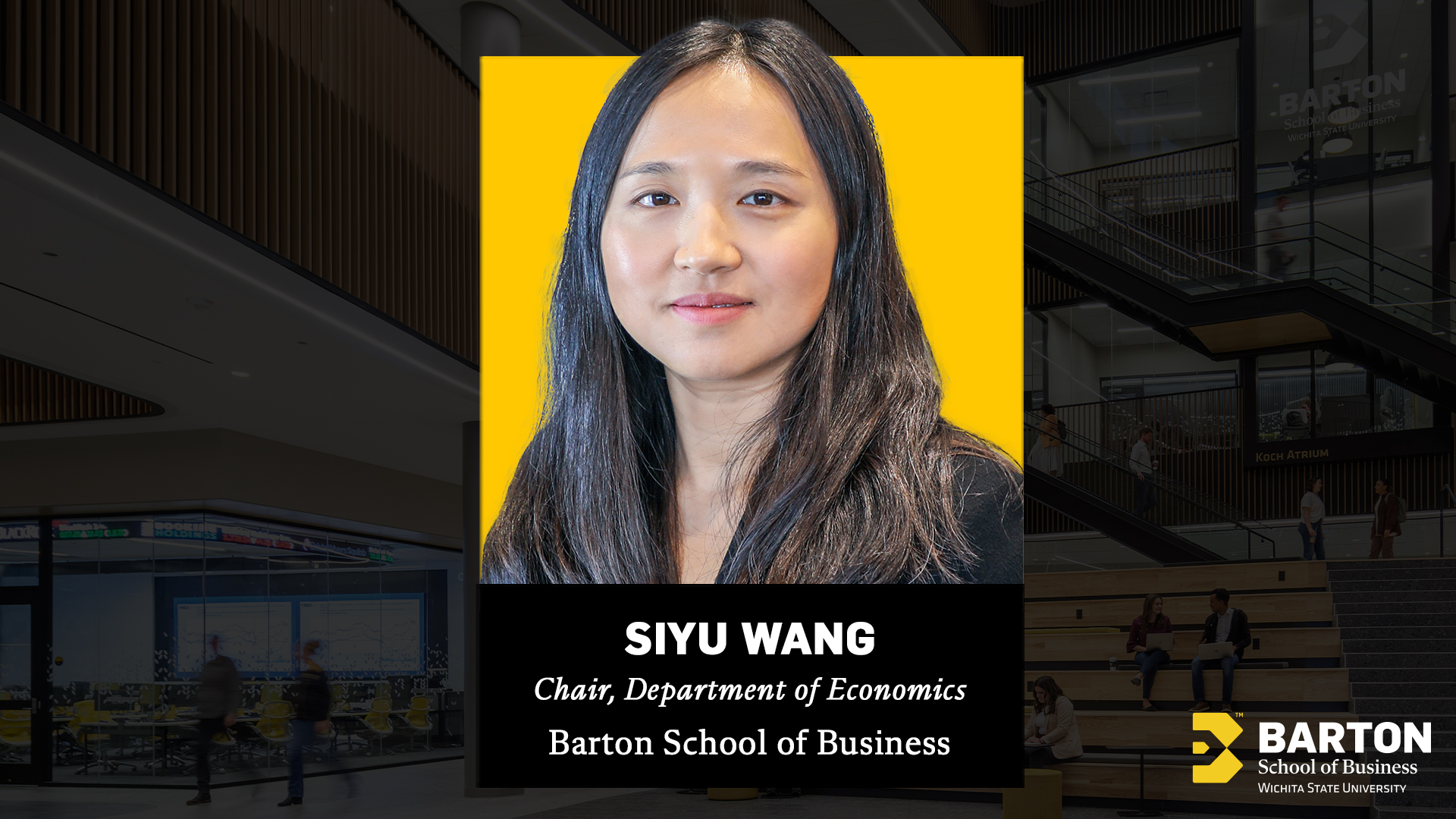 Siyu Wang, Chair of the Department of Economics