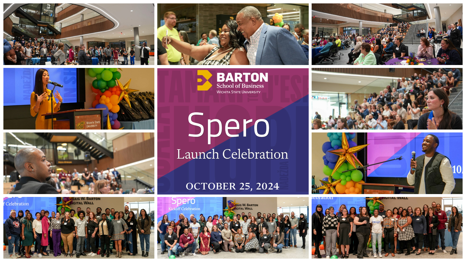 A photo collage from the Spero launch celebration.