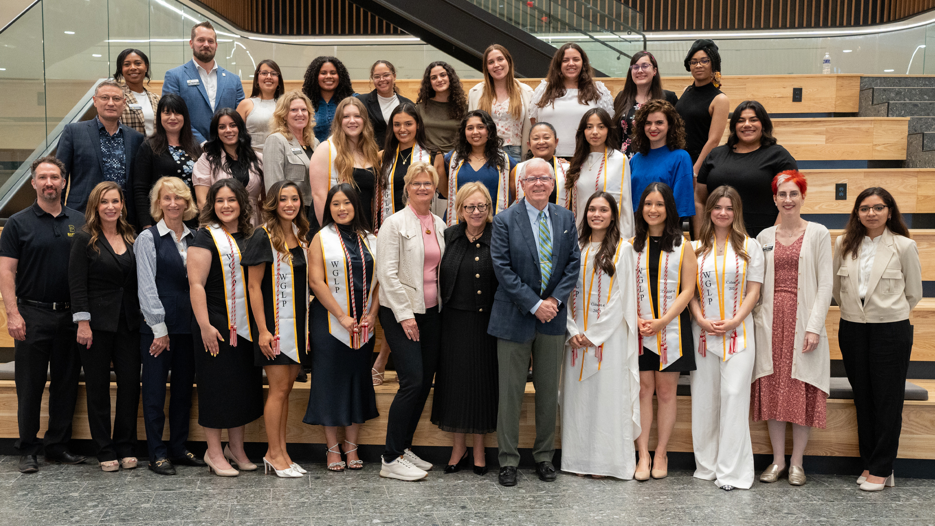 A group photo from the 2024-2025 Widener Global Leaders Program graduation.