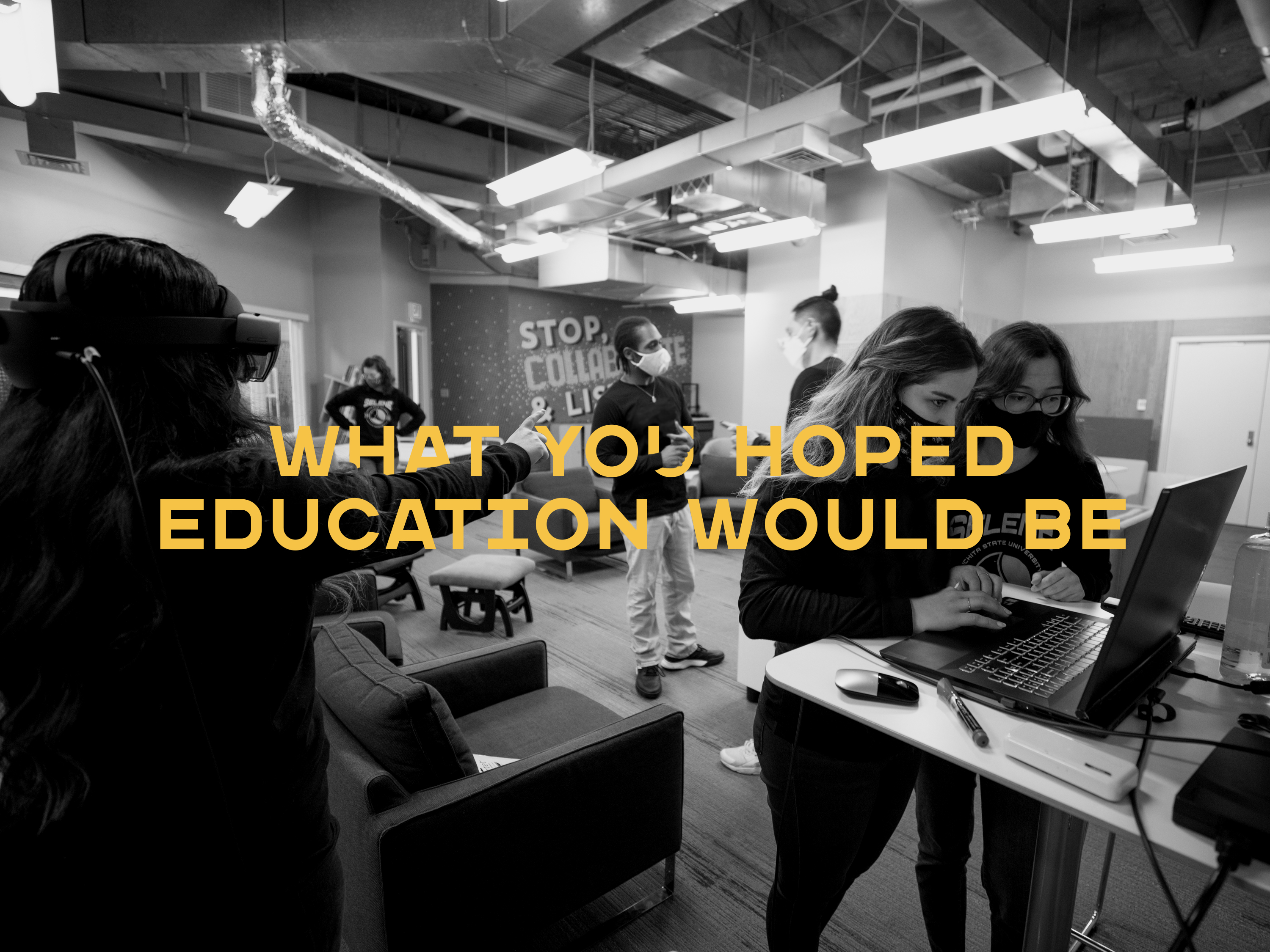College of Innovation and Design students collaborate in Widget. "What you hoped education would be"