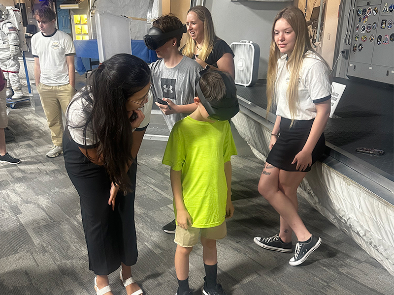 CosmoShox demonstrating VR and AR headsets