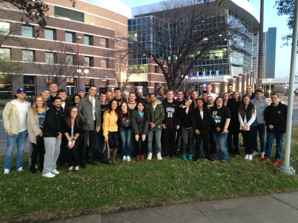 A photo of a gathering of students who attended the 2016 event.