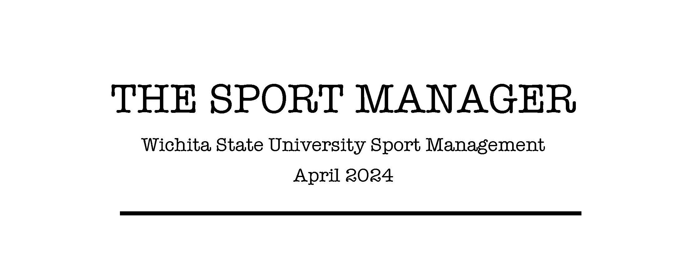 The Sport Manager April 2024 The Sport Manager Banner