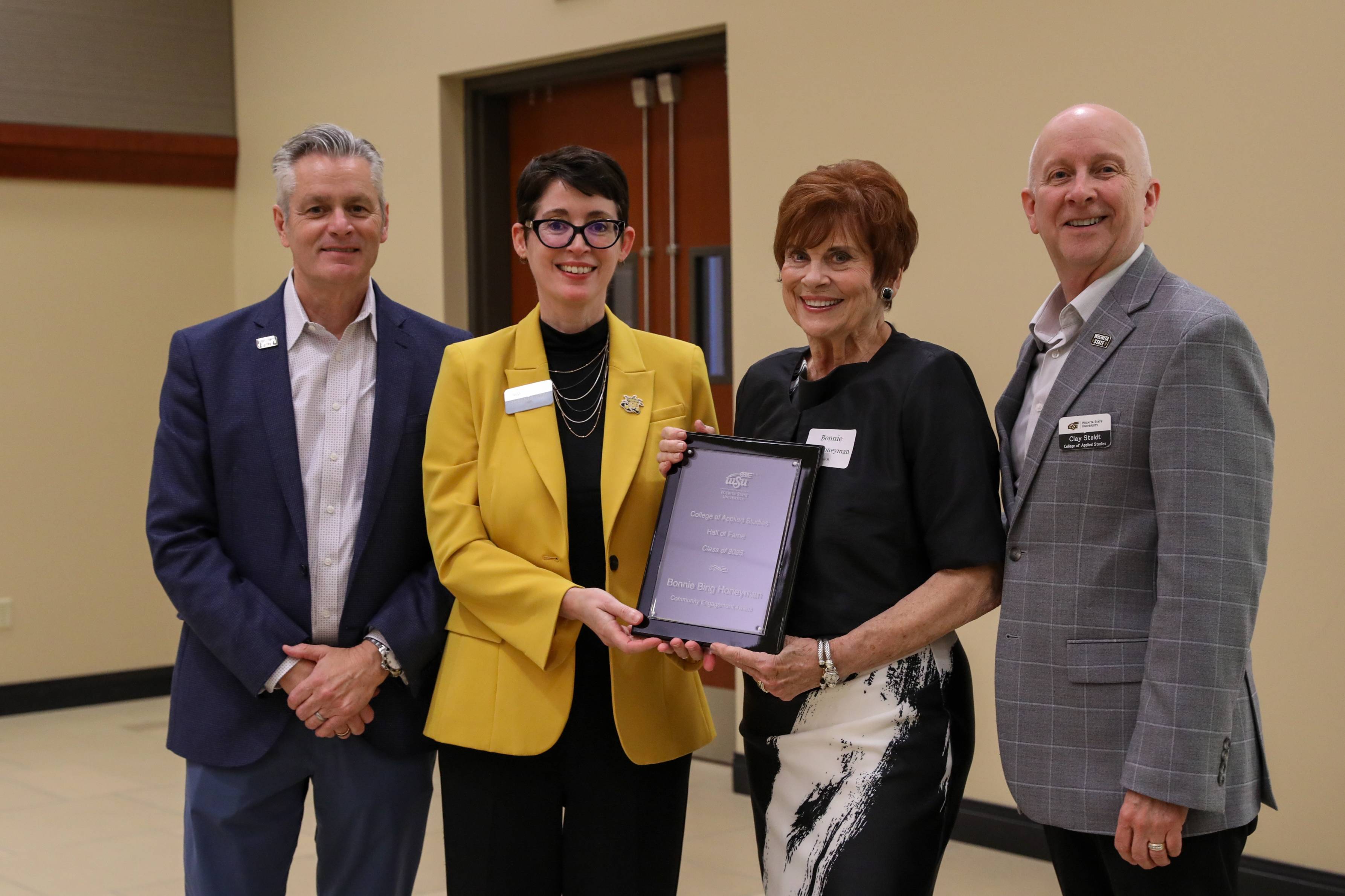 Bonnie Bing Honeyman with Award