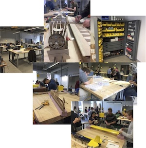 Photo montage of the AE deparment projects and prototyping lab. 
