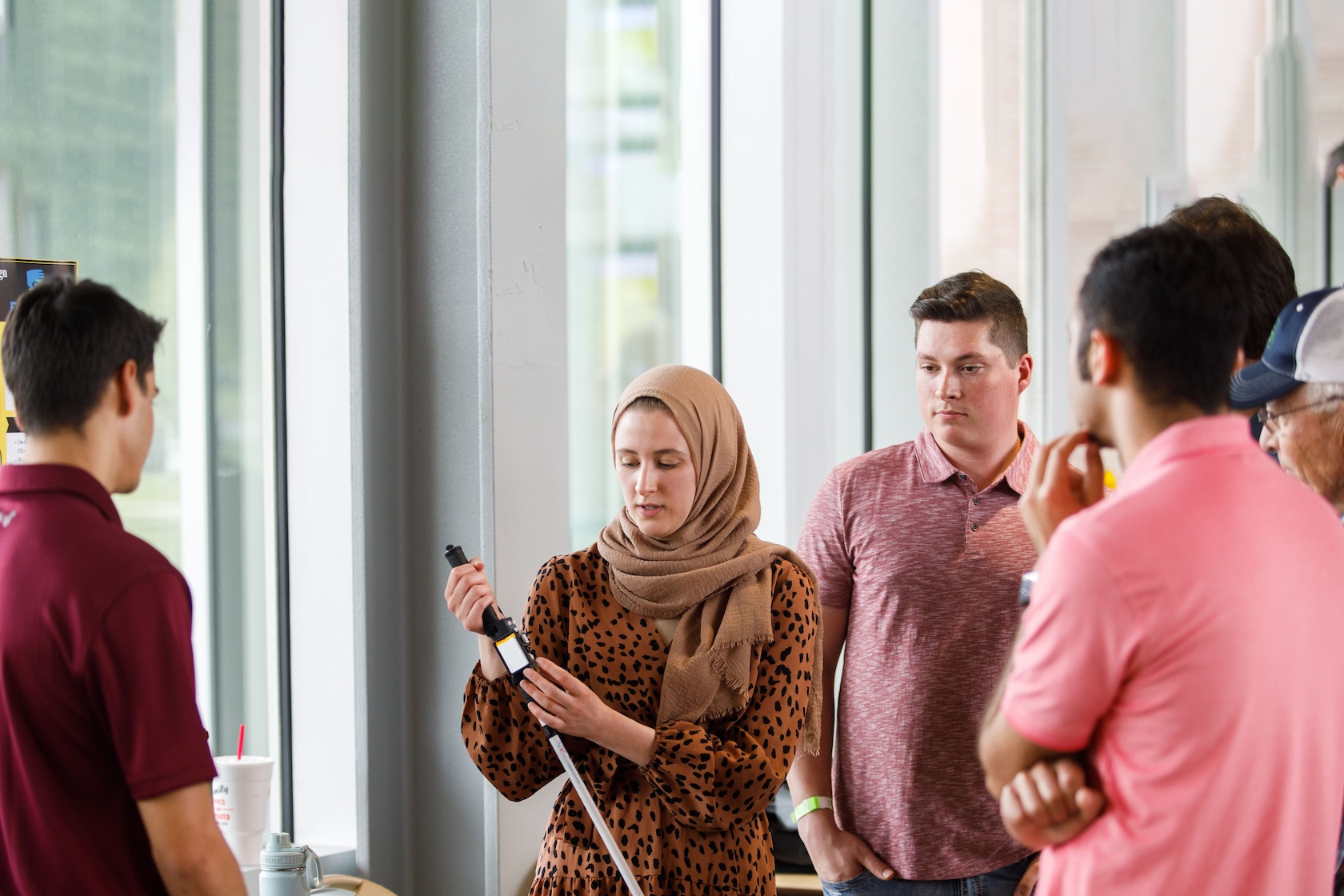 Biomedical Engineering Student Presenting Project