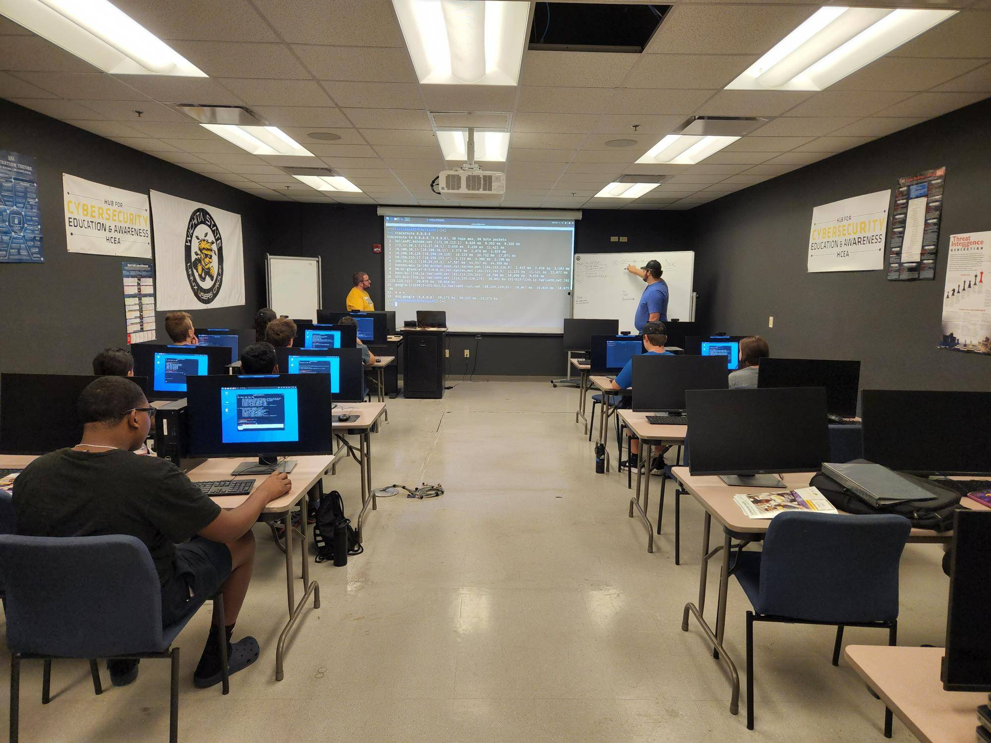 students learning about coding in the summer boot camp