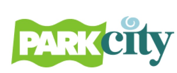 Park City Kansas Park City Kansas logo - stylized letters in shades of green