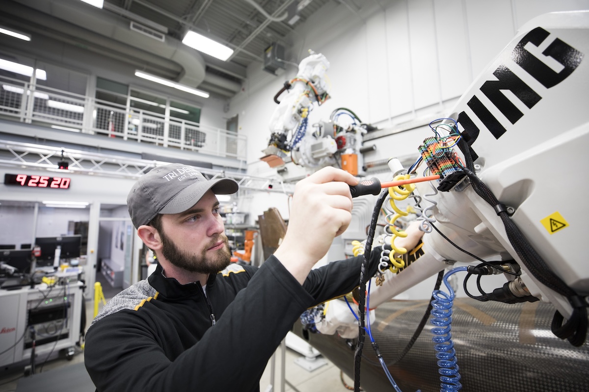 Student Working in Lab