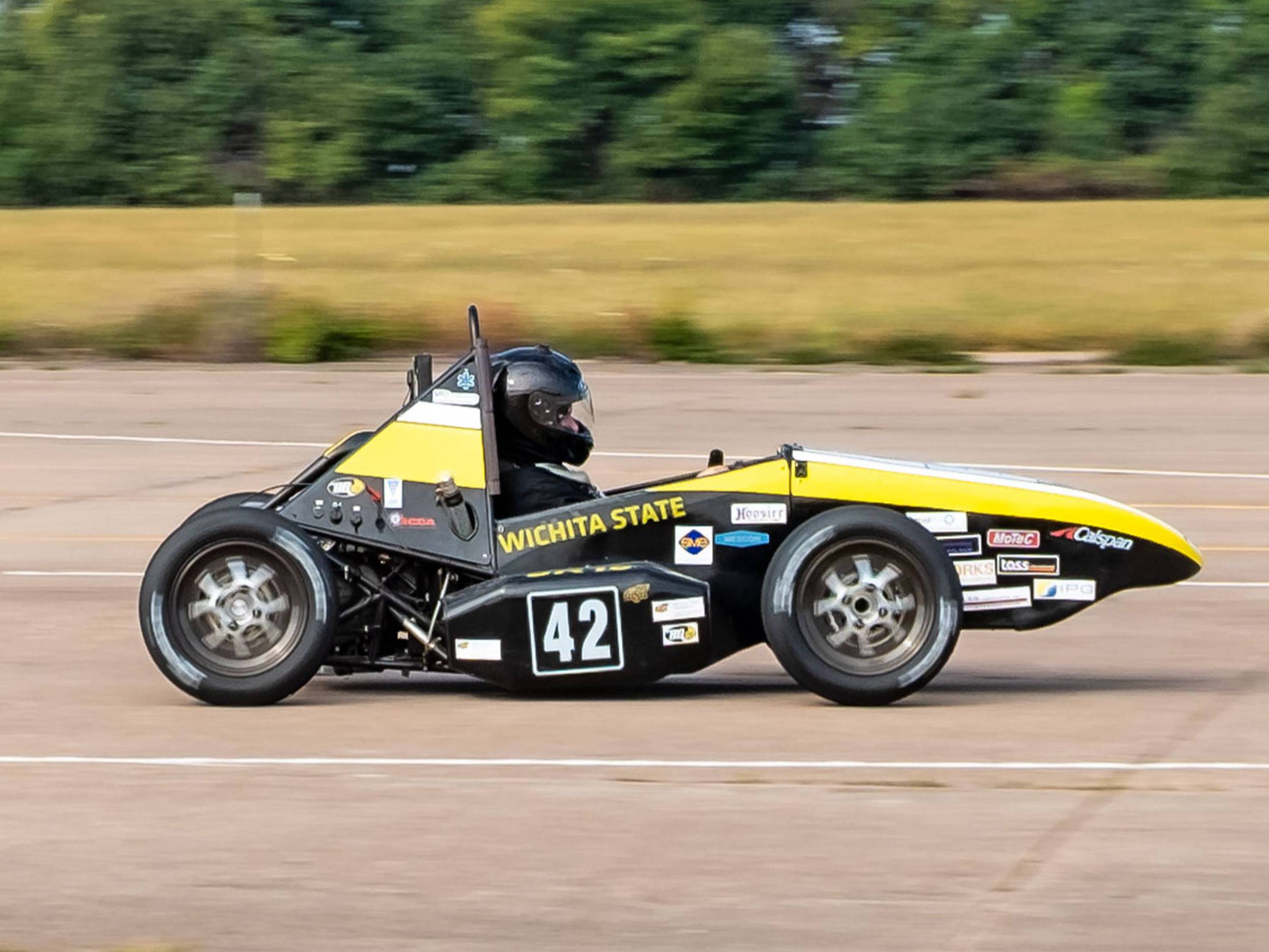 Formula SAE in motion to the right