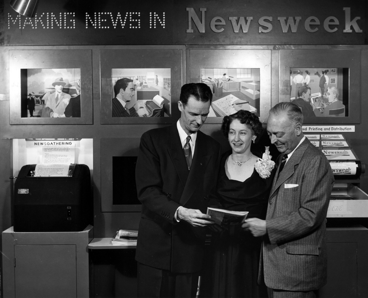 Making news in Newsweek in 1954.