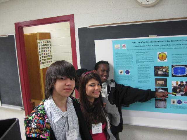 Students presenting research