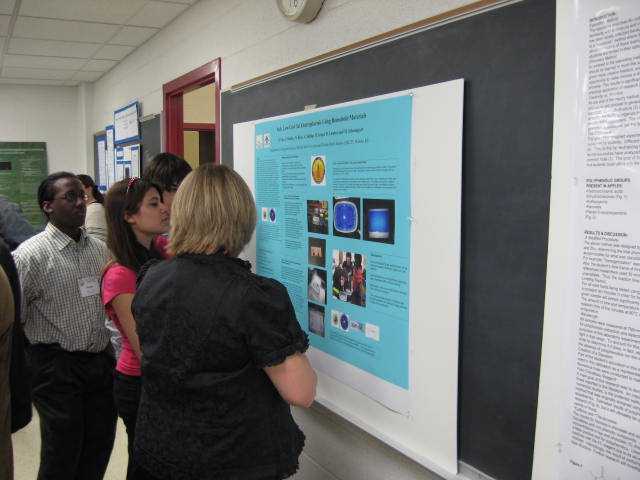 Students presenting research