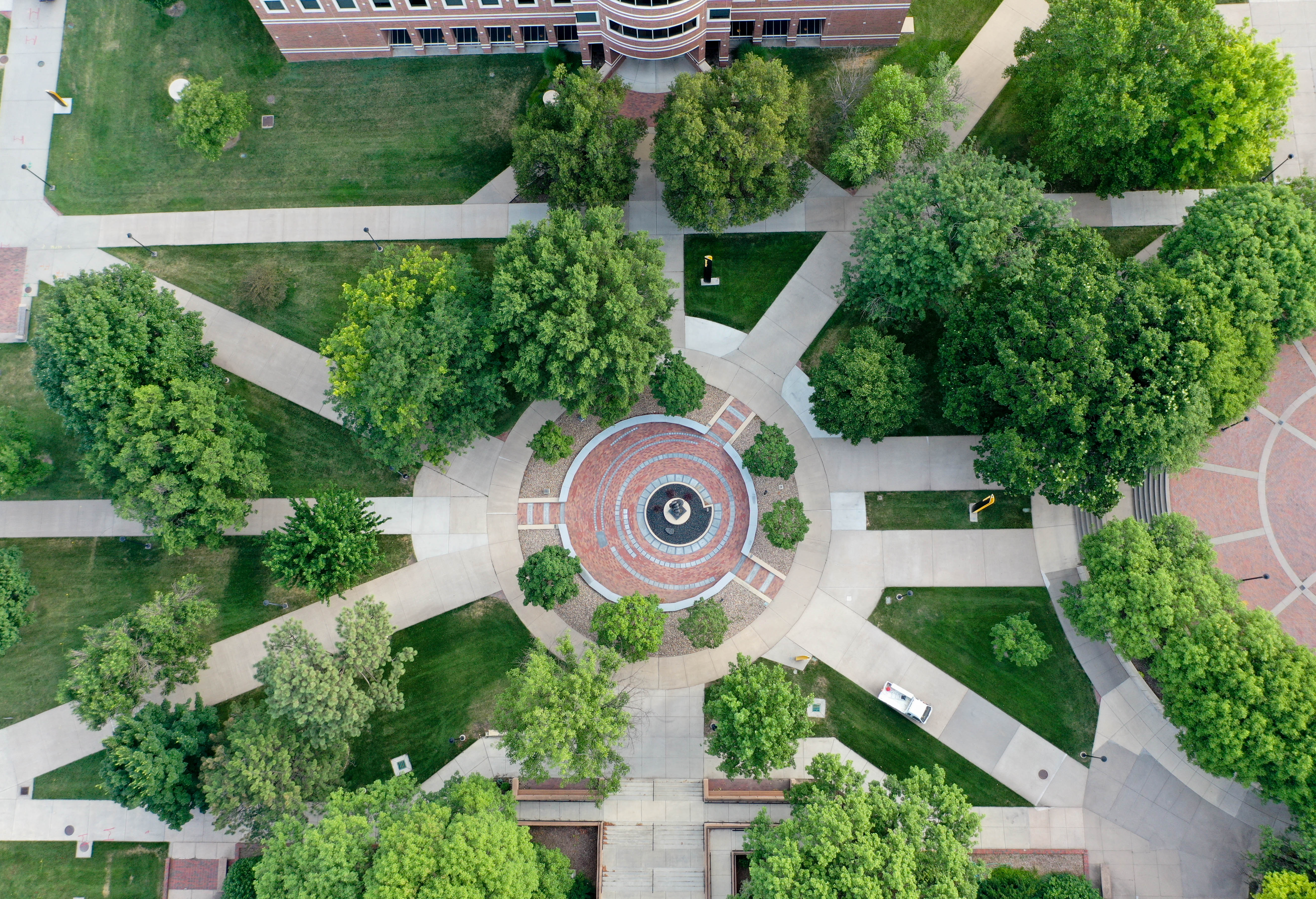 Background image of WSU pathways viewed from above