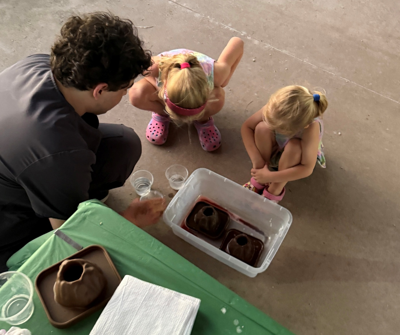 Children enjoying scientific activities
