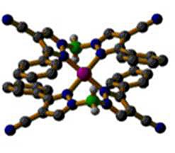 the crystal structure of the copper complex of a cyano-substituted bispyrazolylborate ligand, Cu(BpPh,4-CN)2.