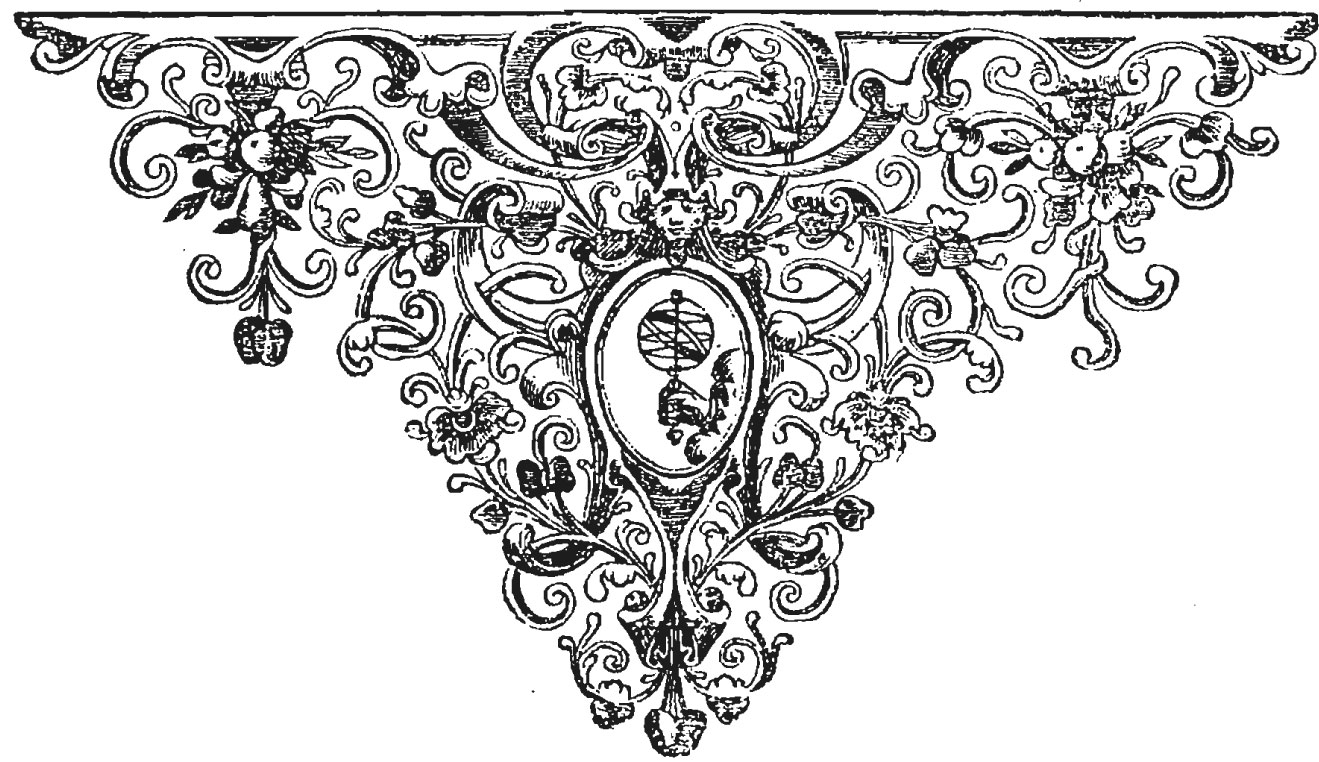 Classical woodcut-style page bottom image. 