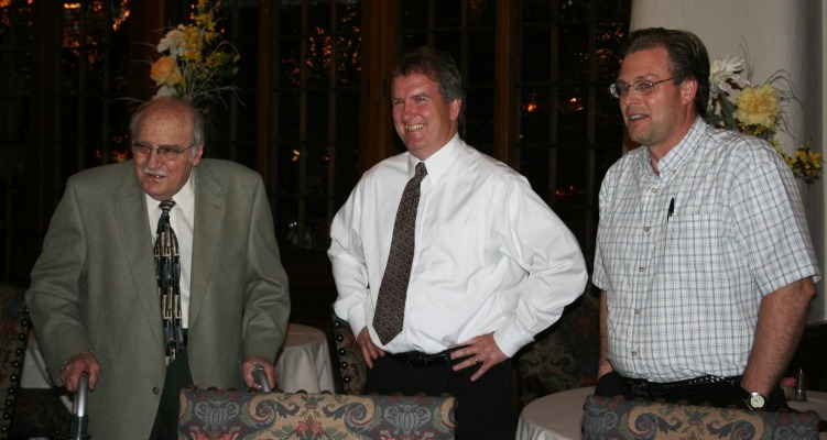 Drs. Gythiel, Dehner, and Torbenson at Tony’s retirement party.