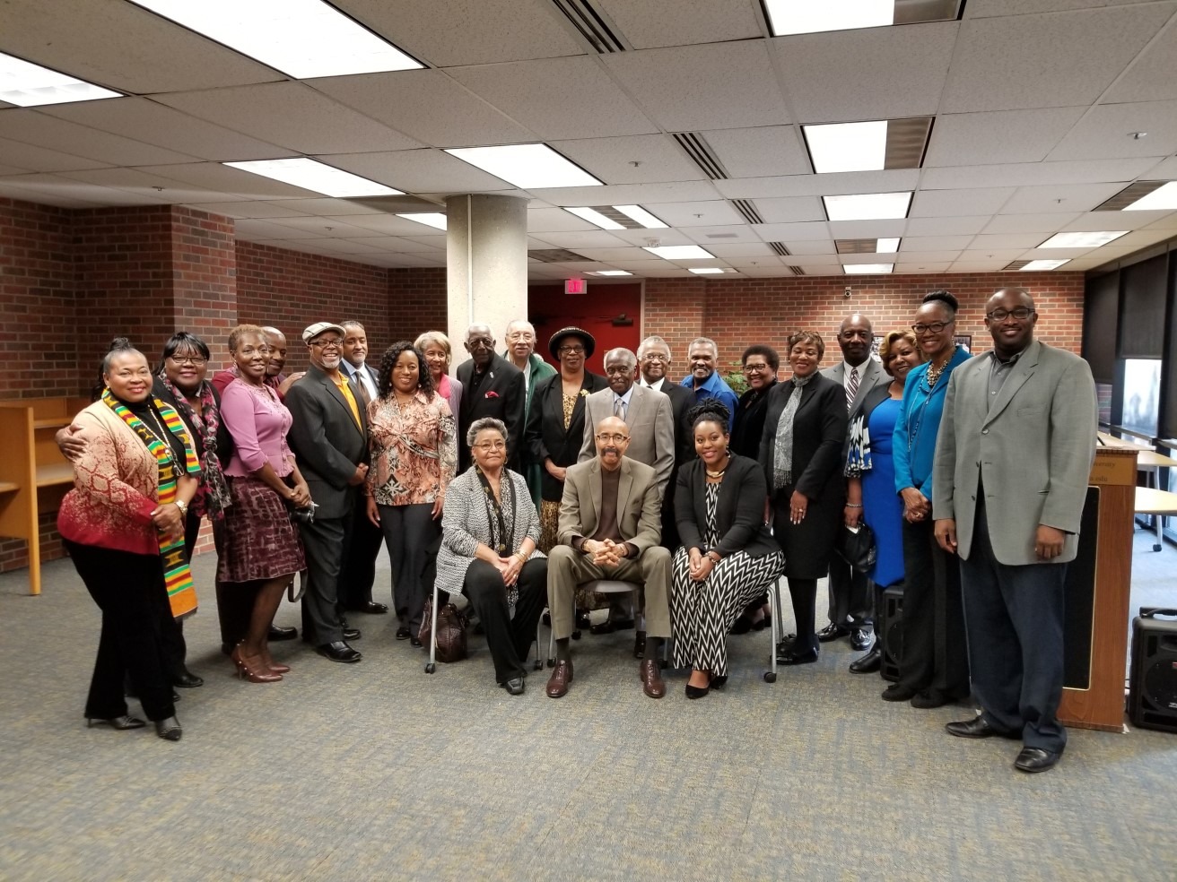 Group photograph of those involved in the archive of "Wichita African American Business History Project"