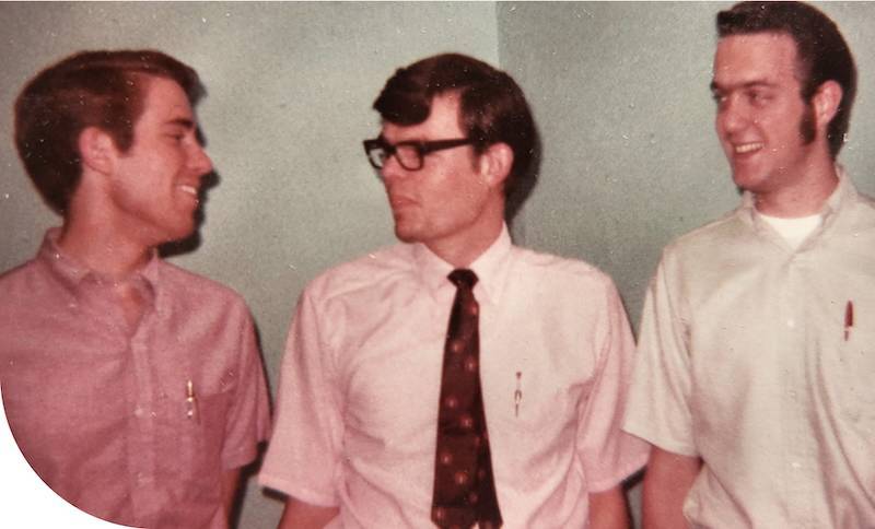 Pictured left to right: Bill Sloan ‘68/71, Mike Sievers ’71, Bob Duncan ’70.
