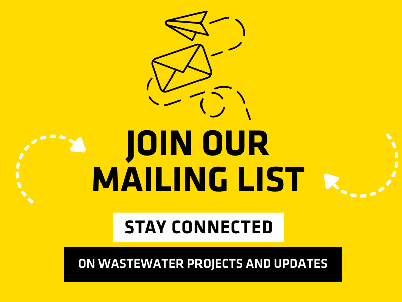 Join our email list for wastewater utility project updates