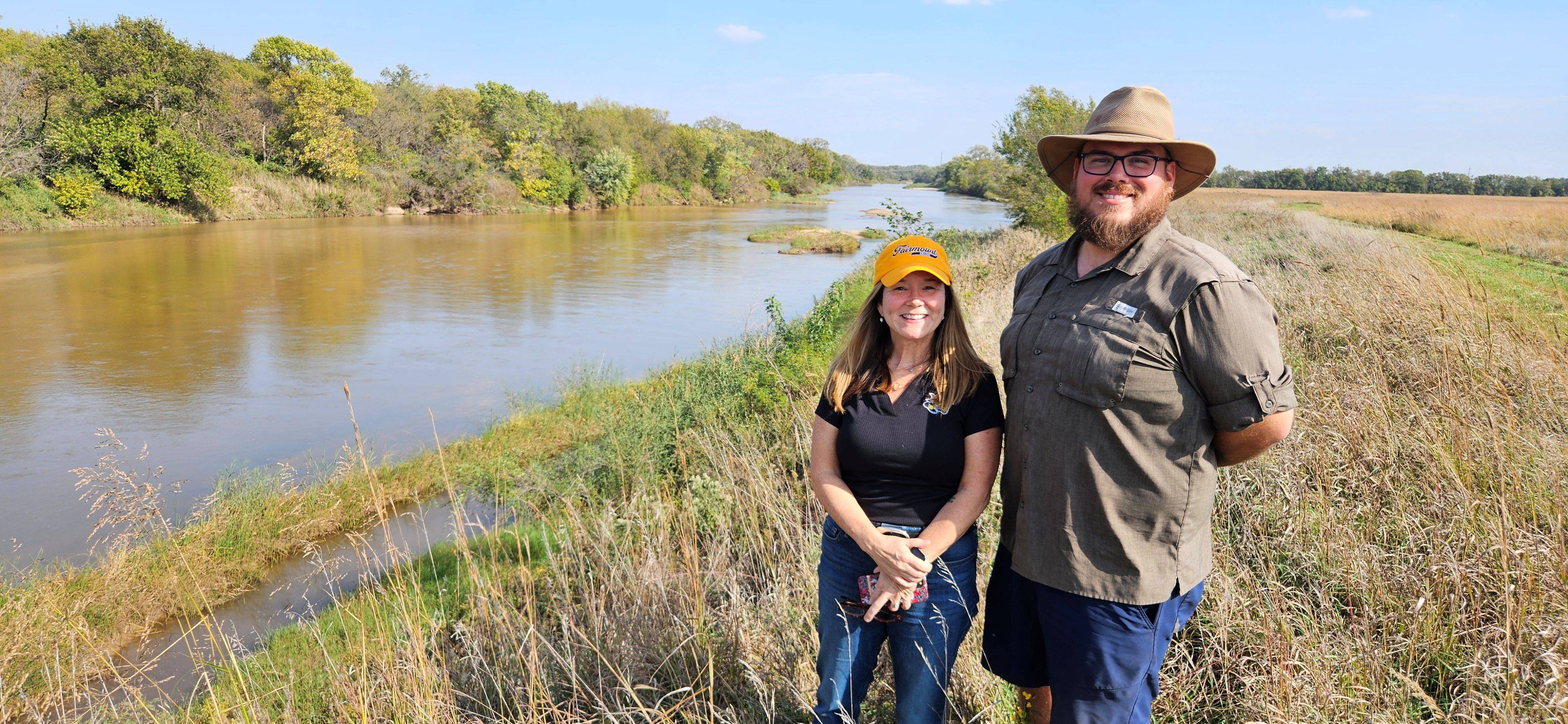Dean Sarah Beth Estes with Dexter Mardis