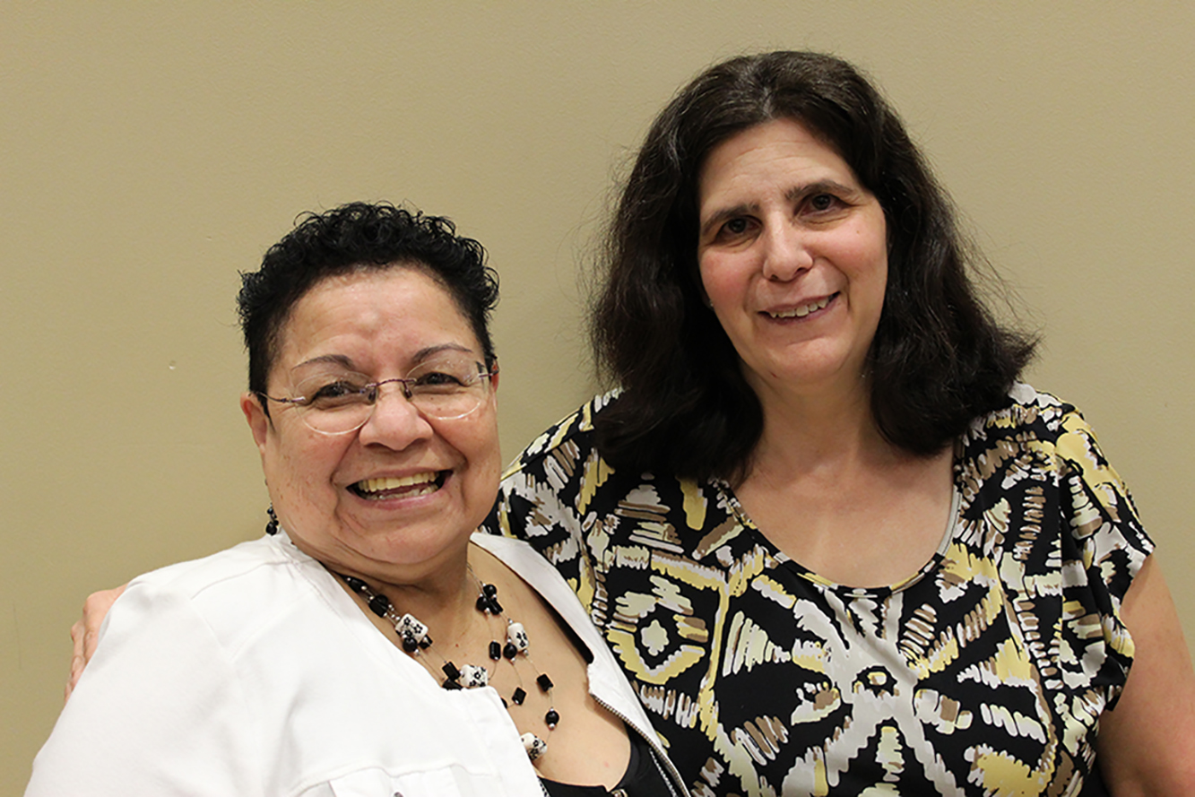 Jeannie Hernandez and Lisa Wood were chosen for the 2019 President's Distinguished Service Awards. They are both senior administrative assistants in philosophy and political science, respectively. 