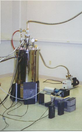 photo of a cryostat in the condensed matter lab