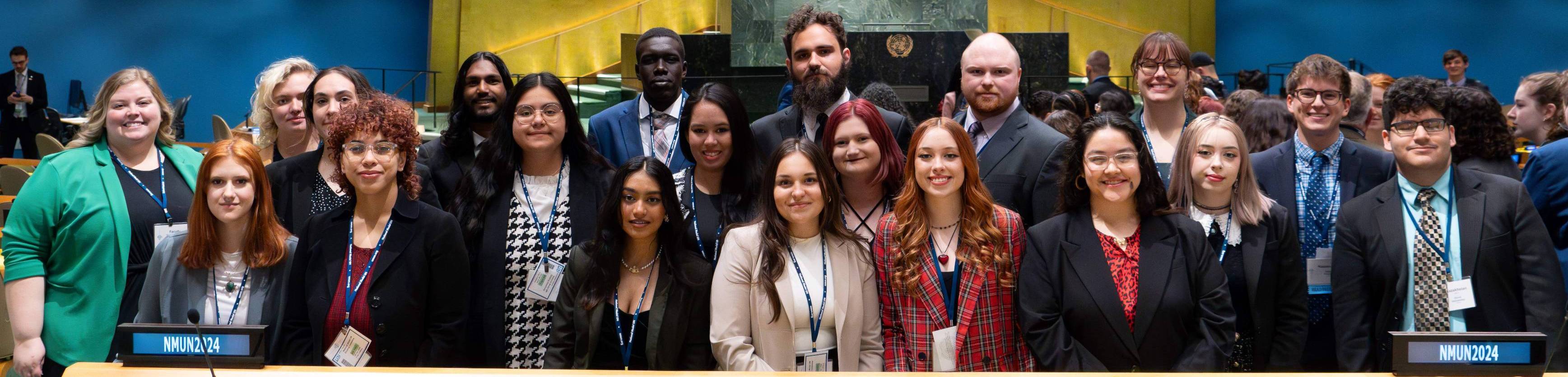 Model UN team Gathered at the NMUN conference