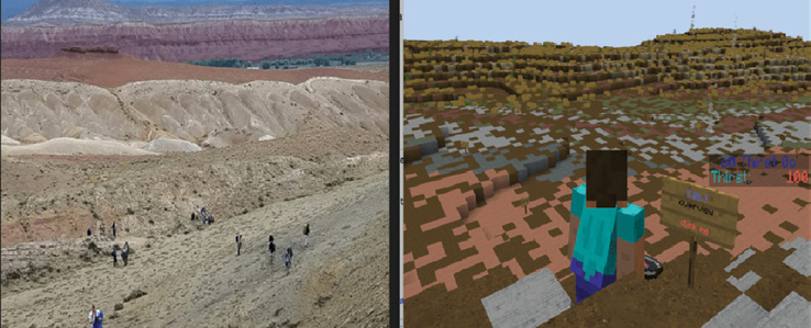 The Bighorn Basin is redesigned into a virtual field site in Minecraft for Will Parcell’s field geology course.