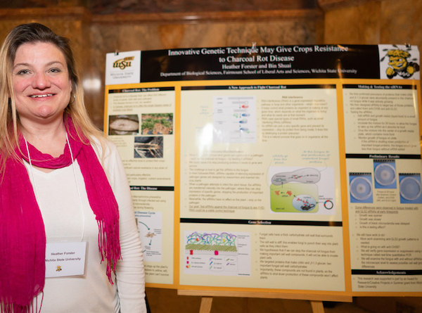 Photo: Heather Forster and her award winning poster.