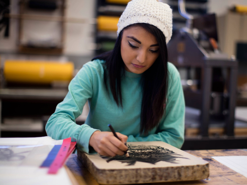 Printmaking Student