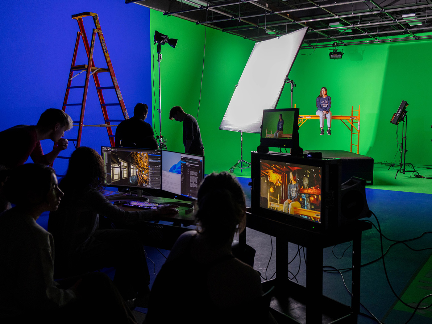 Students in acting class.