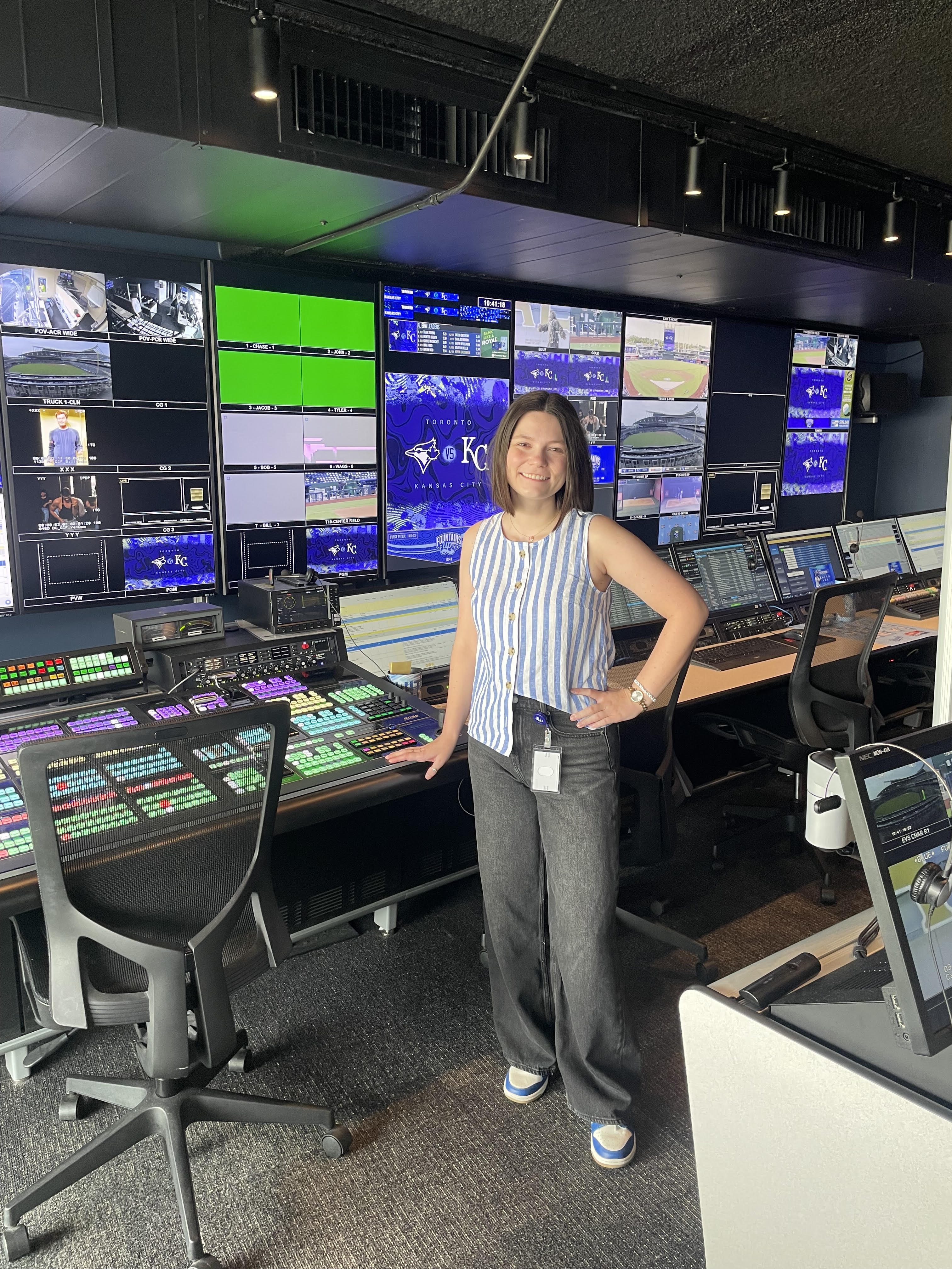 Lainey Caldwell behind the scenes.